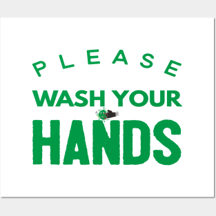 Please Wash Your Hands Virus Posters and Art